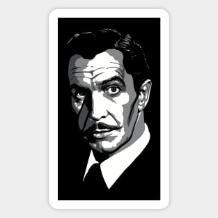 Vincent Price greyscale Magnet